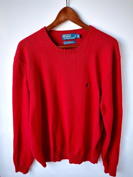 Polo Ralph Lauren Other - Polo Ralph Lauren Red Sweater XL, 100% Cotton